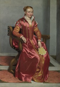 Portrait of a Lady La Dama in Rosso by Giovanni Battista Moroni
