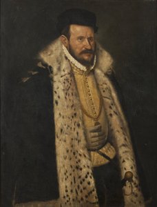 Portrait of a Man in a Fur-lined Coat by Giovanni Battista Moroni
