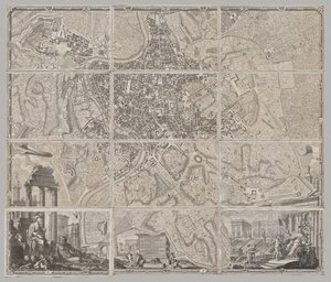 Nuova pianta di Roma by Giambattista Nolli, 1748, known as La Pianta Grande di Roma