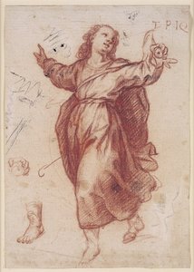 Baby Jesus and Studies for His Left Hand and Left Foot by Giovanni Battista Paggi