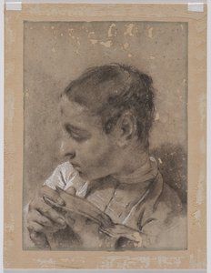 Head of a Young Man in Profile with a Book by Giovanni Battista Piazzetta