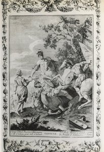 Jerusalem Delivered, canto XX, illustration for poem by Torquato Tasso