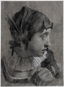 Head of a Young Girl (Barbara Piazzetta?) by Giovanni Battista Piazzetta