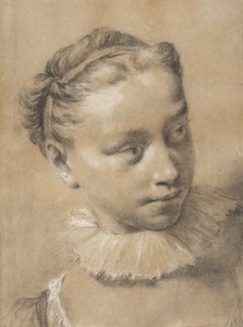 Young Girl Wearing a Ruff by Giovanni Battista Piazzetta