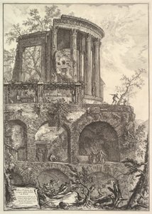 Another View of the Temple of the Sibyl in Tivoli by Giovanni Battista Piranesi