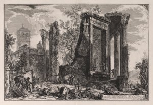 Another View of the Temple of the Sibyl in Tivoli, from Views of Rome by Giovanni Battista Piranesi