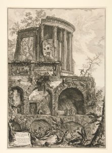 Another View of the Temple of the Sibyl in Tivoli, from Vedute di Roma by Giovanni Battista Piranesi