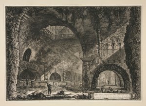 Another Interior View of the Villa of Maecenas in Tivoli, from Views of Rome by Giovanni Battista Piranesi