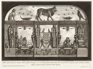 Another Longitudinal Section of the Same Workshop, Showing the Immense Pyramids through the Vestibule Openings, from Diverse Ways to Adorn Chimneys by Giovanni Battista Piranesi