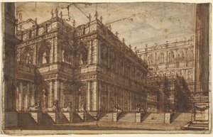 An Ancient Forum with Porticos by Giovanni Battista Piranesi