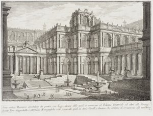 Ancient Forum Surrounded by Porticoes by Giovanni Battista Piranesi