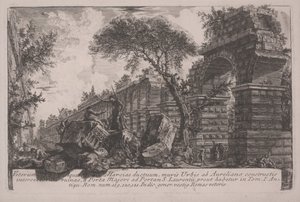 Ancient Aqueduct of the Acqua Marcia at the City Walls Erected by Aurelian by Giovanni Battista Piranesi