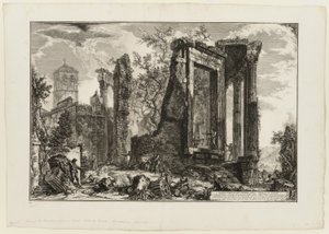 Another View of the Temple of the Sibyl at Tivoli, from Views of Rome by Giovanni Battista Piranesi