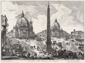 View of the Piazza del Popolo by Giovanni Battista Piranesi