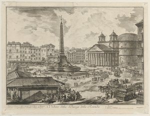 View of the Piazza della Rotonda with the Pantheon and the Obelisk by Giovanni Battista Piranesi