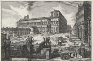 View of Piazza di Monte Cavallo (from: Views of Rome) by Giovanni Battista Piranesi