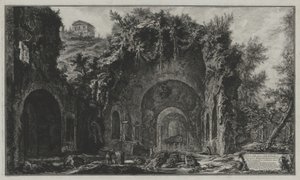 View of the spring and grotto of Egeria outside the Porta Capena, or of San Sebastiano, from: Vedute di Roma by Giovanni Battista Piranesi