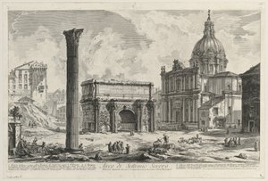 View of the Arch of Septimius Severus by Giovanni Battista Piranesi