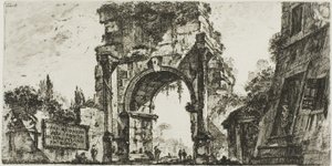 Arch of Drusus at the Porta S. Sebastiano in Rome, plate 8 from Some Views of Triumphal Arches and Other Monuments by Giovanni Battista Piranesi