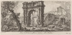 Arch of Pola in Istria by Giovanni Battista Piranesi