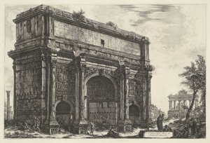 Arch of Septimius Severus in Rome (Views of Rome) (Views of Rome drawn and engraved by Giambattista Piranesi) by Giovanni Battista Piranesi