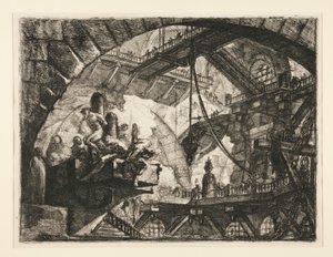 Prisoners on a Projecting Platform, Plate X from Carceri by Giovanni Battista Piranesi