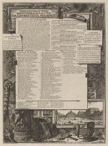 Catalog of Works by Giovanni Battista Piranesi