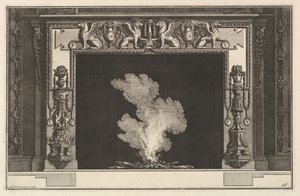Chimneypiece: Affronted Griffons on the Lintel and Candelabra on the Jambs by Giovanni Battista Piranesi
