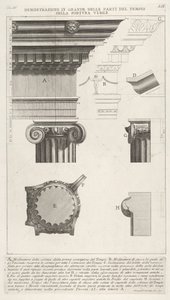 Cornice and Column from the Temple of Fortuna Virilis, from 1756