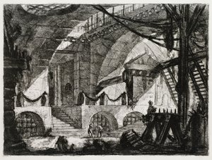 The Sawhorse (Plate 12 in: Prisons of Invention) by Giovanni Battista Piranesi