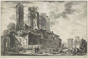 Fountain of Acqua Giulia in Rome (Views of Rome, Vedute di Roma by Giambattista Piranesi)