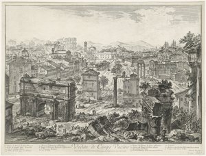 Roman Forum in Rome by Giovanni Battista Piranesi