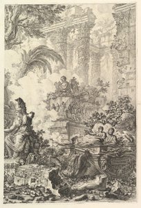 Frontispiece, with Statue of Minerva, ca. 1748