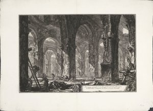 Interior of Bathhouse in Castel Gandolfo (Archaeological Finds from Albano and Castel Gandolfo) by Giovanni Battista Piranesi