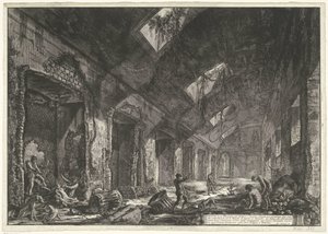 Interior of the Heliocaminus Baths in the Villa Adriana at Tivoli by Giovanni Battista Piranesi