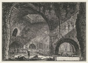 Interior of the Temple of Hercules Victor in Tivoli by Giovanni Battista Piranesi
