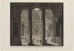 Interior of the Pantheon by Giovanni Battista Piranesi