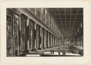 Interior View of the Basilica of S. Maria Maggiore, from Views of Rome