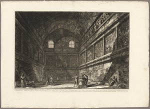 Interior view of the ancient Temple of Bacchus, now the church of S. Urbano, two miles from Rome, from Views of Rome by Giovanni Battista Piranesi