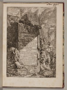Letters of Justification Written to Milord Charlemont and His Agents in Rome... Regarding the Dedication of His Work on Roman Antiquities...