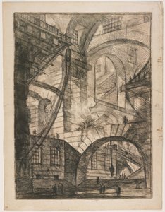 Perspective of Arches, with a Smoking Fire, Plate 6 from Carceri d