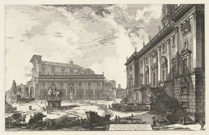 Piazza del Campidoglio in Rome by Giovanni Battista Piranesi
