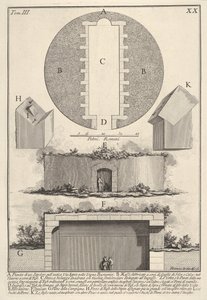 Plan of a tomb on the Appian Way in Vigna Buonamici by Giovanni Battista Piranesi