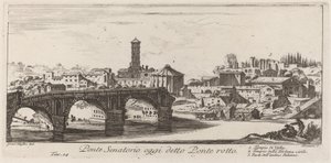 Senatorial Bridge Today Called Broken Bridge by Giovanni Battista Piranesi