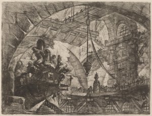 Prisoners on a Projecting Platform by Giovanni Battista Piranesi