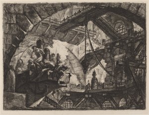 Prisoners on a Projecting Platform by Giovanni Battista Piranesi