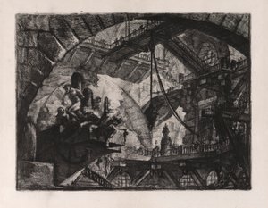 Prisoners on a Projecting Platform, plate 10 from Carceri by Giovanni Battista Piranesi