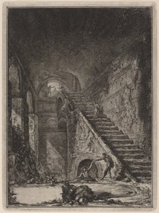Perspective of the Water Reservoir Staircase of the Said Lodgings, Indicated in Plan in Plate XIII with the Letter G by Giovanni Battista Piranesi