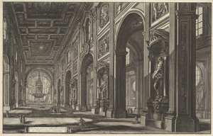 S. Giovanni in Laterano. Interior, ca. 1768 by Giovanni Battista Piranesi