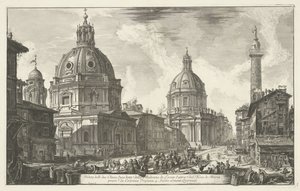Santa Maria di Loreto and the Santissimo Nome di Maria in Rome by Giovanni Battista Piranesi